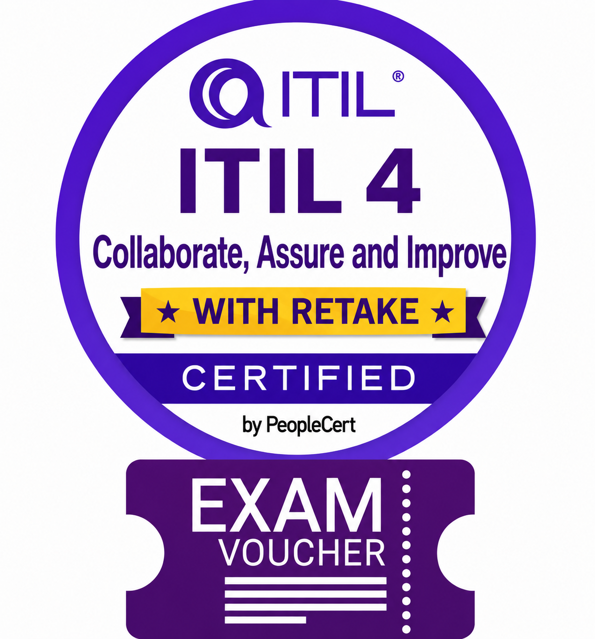ITIL 4 Specialist: Collaborate, Assure and Improve Exam Voucher with TAKE2 re-sit option